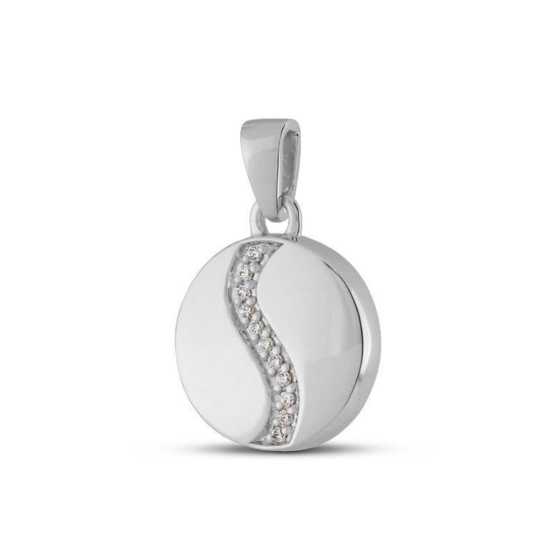 Sterling zilveren assieraad zilver met zirkonia en glans
