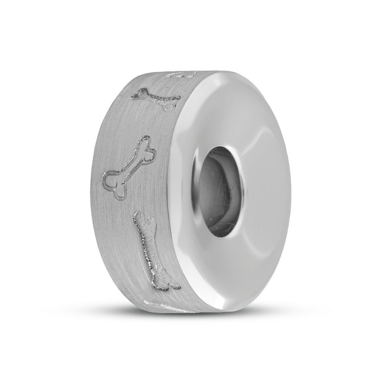 Handgemaakte dieren assieraad Memorial Bead van 925 Sterling zilver met matte afwerking