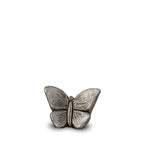 Keramische keepsake urn Mariposa met zilverkleurige vlinderdetails