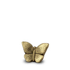 Keramische keepsake urn Mariposa met goudkleurige vlinderdetails