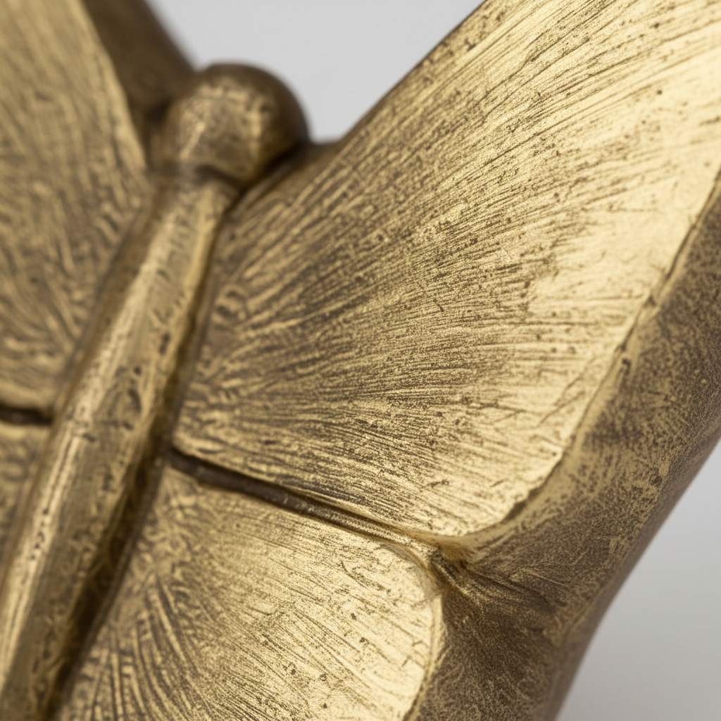 Keramische kunst urn Mariposa met bronzen vlindermotief