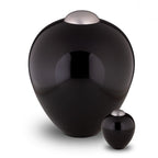 Metalen urn Onyx zwart met elegant design Amore