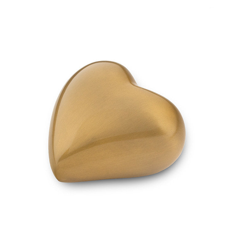 Metalen keepsake urn zilver met hartvorm