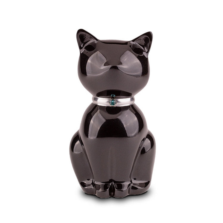 Metaal dierenurn Nuna zwart glans design