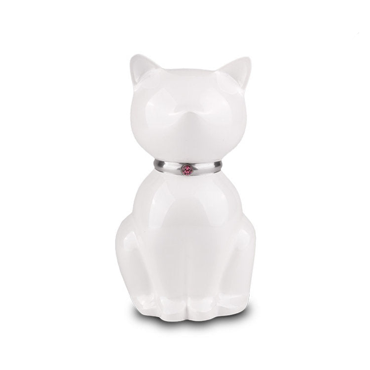 Metaal dierenurn Nuna wit glans design