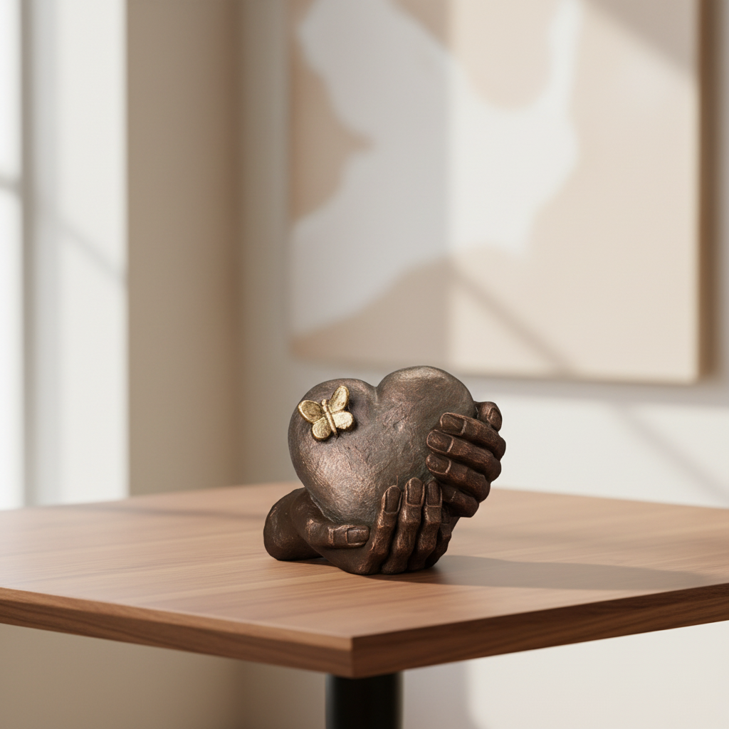 Keramische urn brons ‘Hartepijn’ – Handgemaakt kunstwerk van Geert Kunen