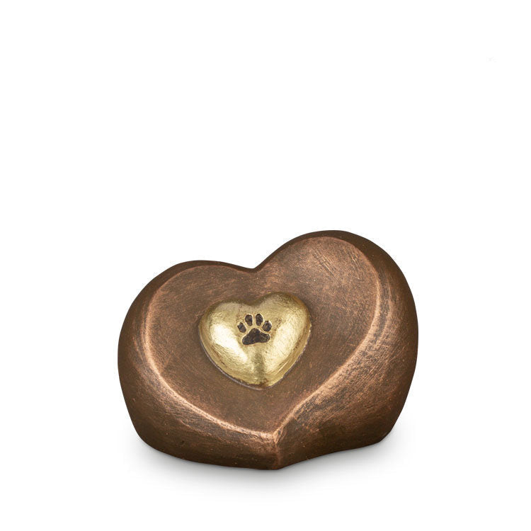 Keramiek urn Dier bronskleur kunstzinnig design