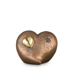 Keramiek urn Dier goud bronskleur elegant gevormd