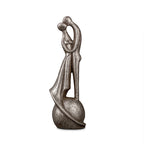 Keramische urn zilverkleur I loved and lost you
