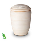 Biologische urn naturel handgemaakt met GreenLeave keurmerk duurzaam