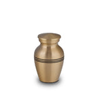 Metalen keepsake urn ambachtelijk messing en aluminium