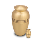 Metalen keepsake urn ambachtelijk messing en aluminium