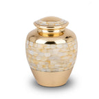 Metalen urn messing met verfijnde details