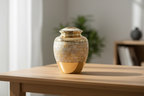 Metalen urn messing met verfijnde details