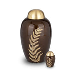 Metalen keepsake urn messing met verfijnde details