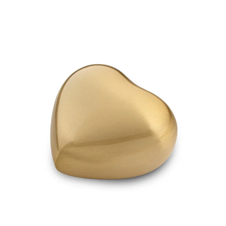 Metalen keepsake urn hartvormig met liefelijk design