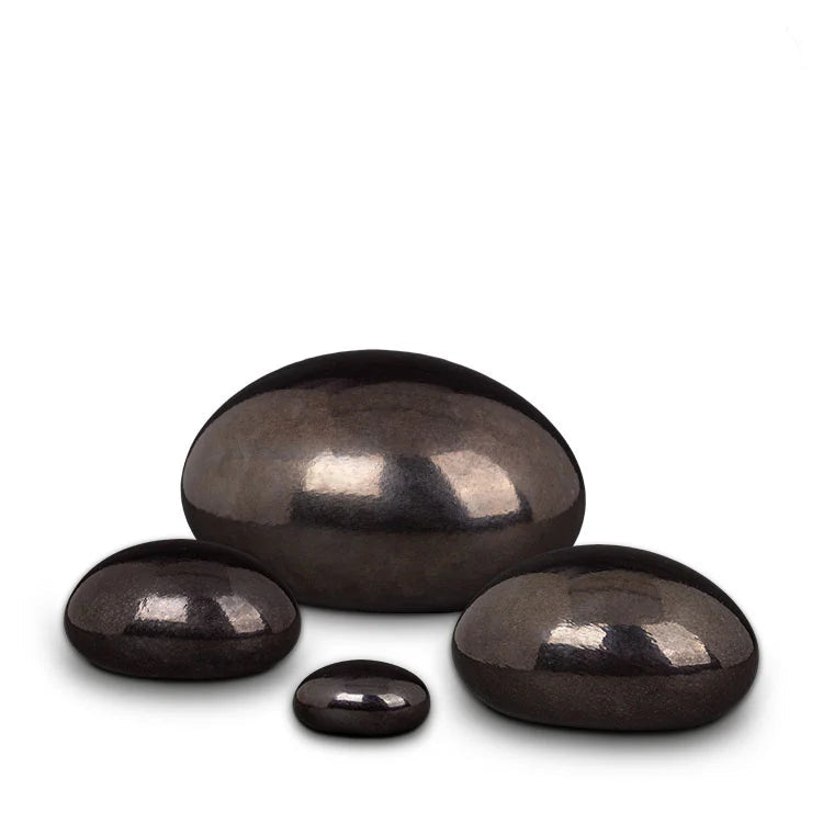 Kristalglas Transparant Medium Urn met Lava Stone RVS-sluiting