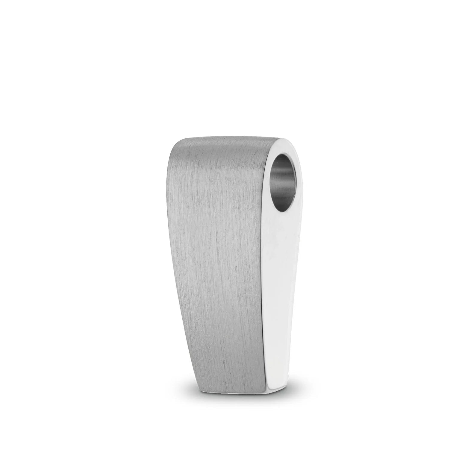 Mat zilveren assieraad hanger smal elegant design