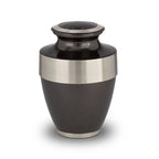 Metalen urn mat zilver met hoogwaardige afwerking