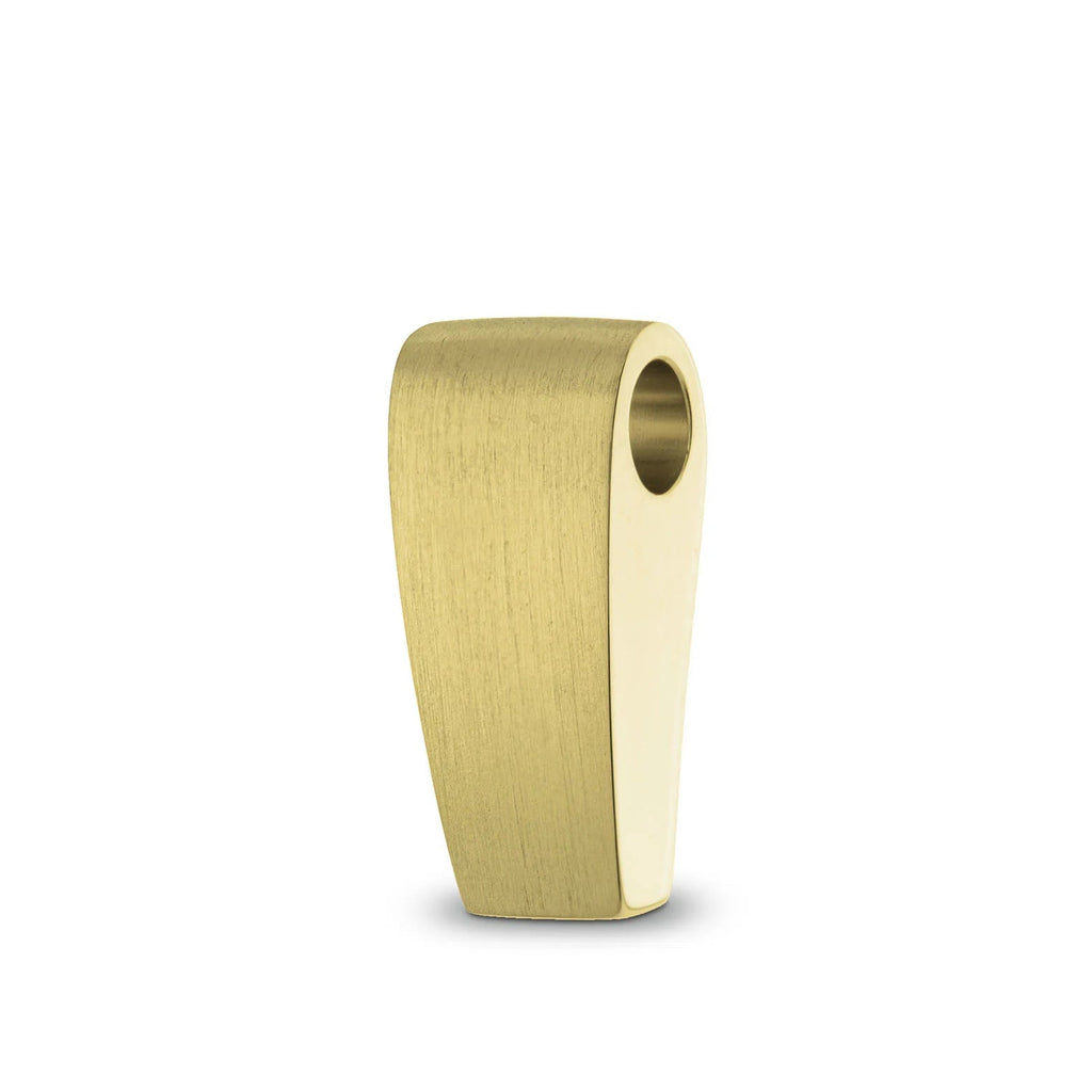 Mat zilveren assieraad hanger smal elegant design