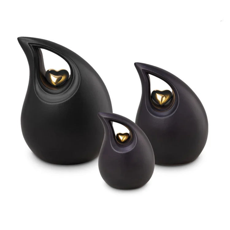 Keramische mini urn met kleurrijk karakter