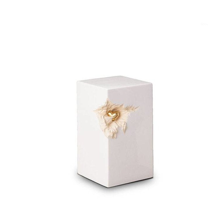 Keramische medium urn met kleurrijk design