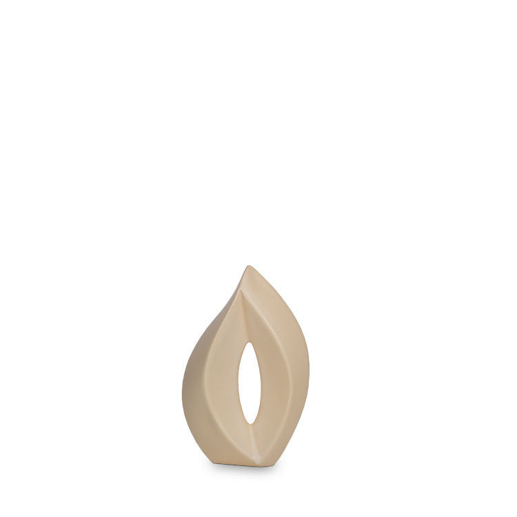Keramische mini urn Venezia crème mat – Stijlvol en tijdloos design