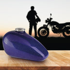 Keramische urn blauw met motor tank vorm