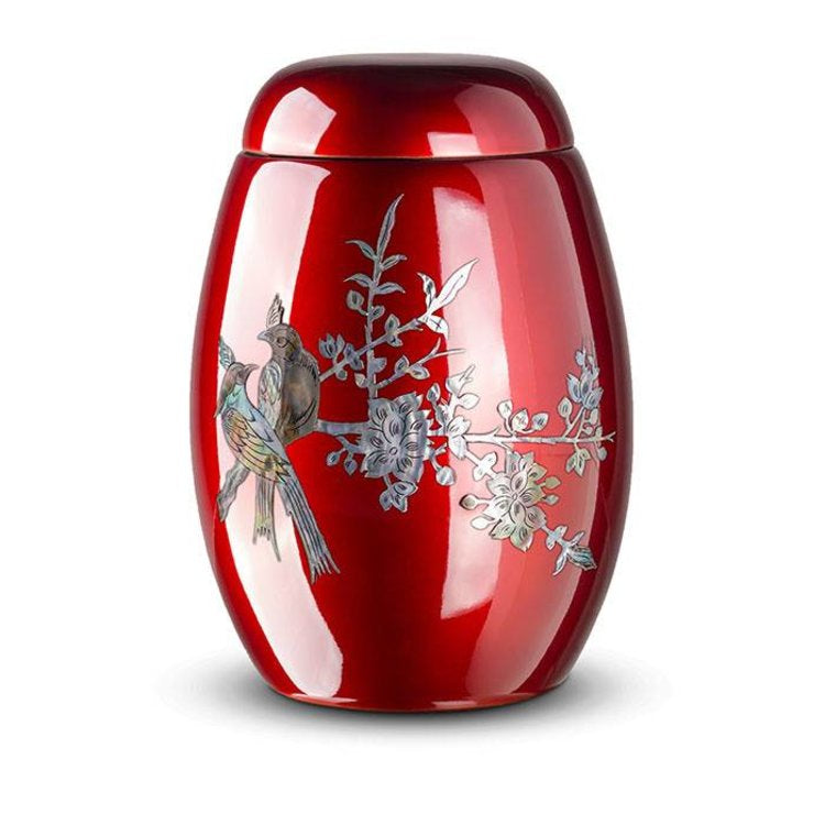 Glasfiber Parelmoer Urn met Moderne Kleuren en Verfijnde Afwerking