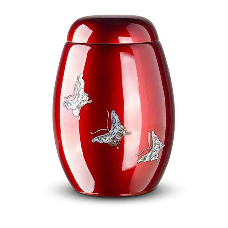 Glasfiber Urn met Parelmoer Motief en Verfijnde Kleurafwerking