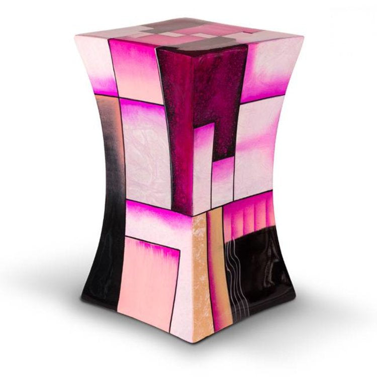 Glasfiber Urn Diabolo met Moderne Kleurafwerking en Verfijnde Details