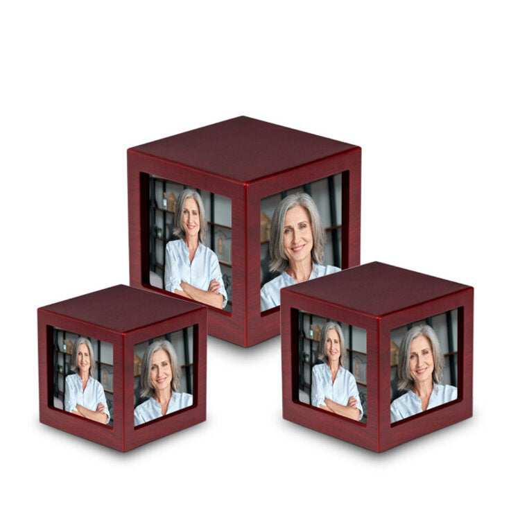 MDF mini urn hout modern handgemaakt persoonlijk eenvoudig te vullen