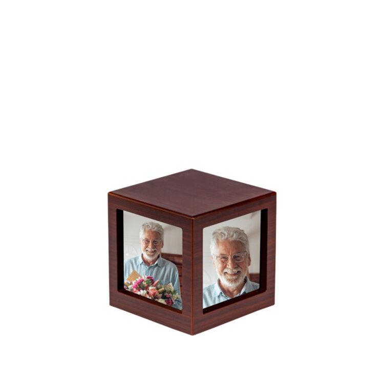 MDF urn hout groot modern handgemaakt persoonlijk eenvoudig te vullen