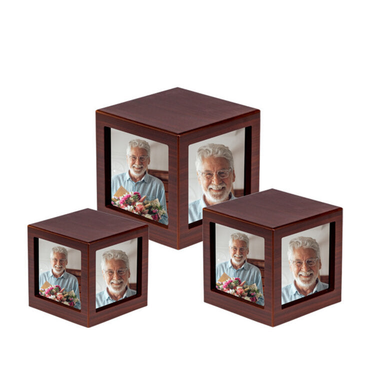 MDF urn hout groot modern handgemaakt persoonlijk eenvoudig te vullen