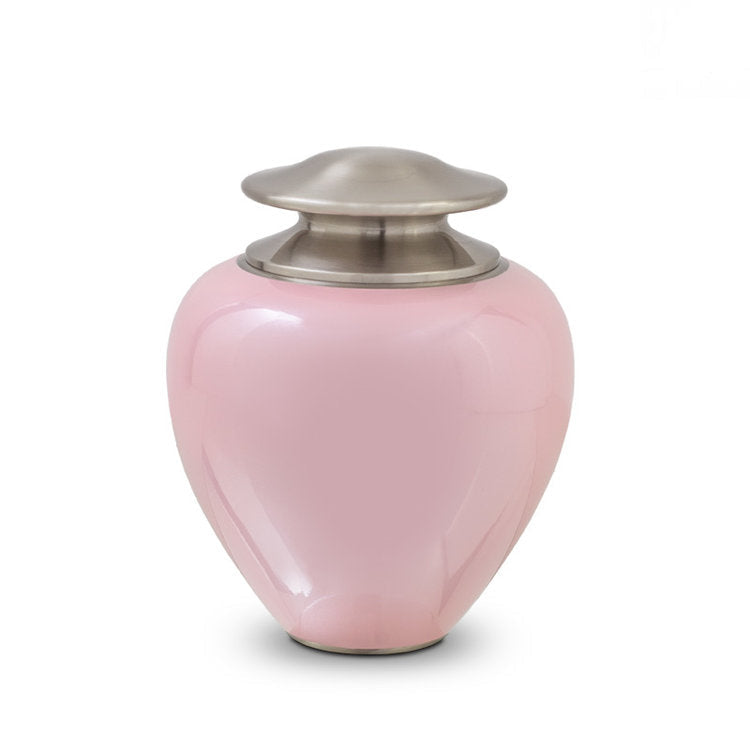 Metalen urn Satori met zilverkleurige accenten