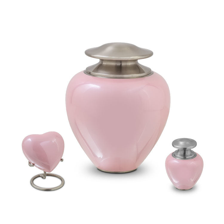 Metalen urn Satori met zilverkleurige accenten