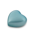 Metalen keepsake urn hartvormig Satori met blauwe parelmoer