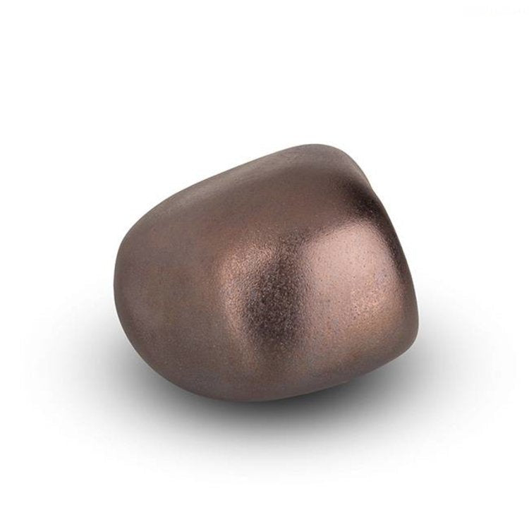 Keramisch knuffelkeitje Rustic Bronze handgemaakt uniek formaat