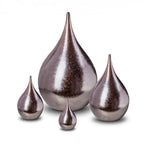 Keramische medium urn teardrop vorm wit met glazuur