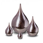 Keramische mini urn teardrop vorm wit met glazuur